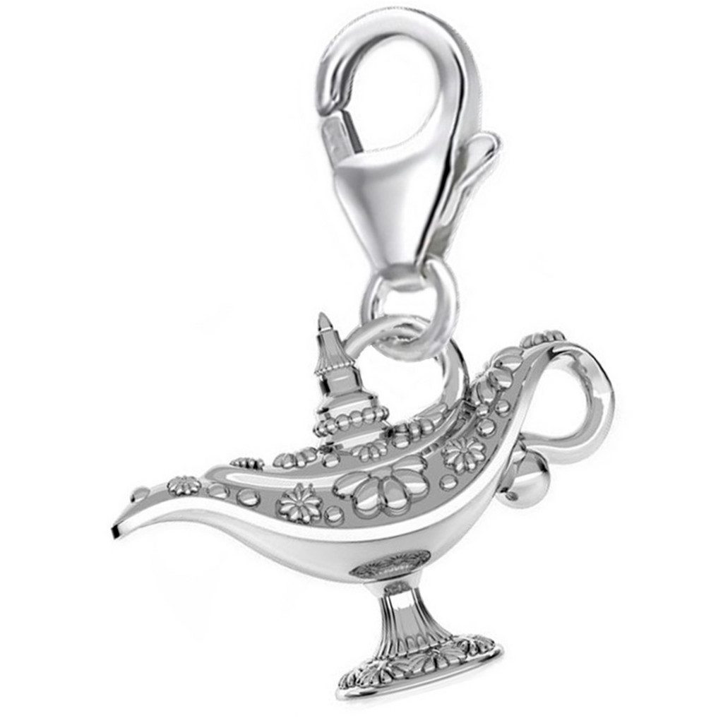 Goldene Hufeisen Charm-Anhänger – 925 Silber